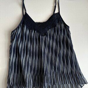 RW&Co Pleated Striped Tanktop